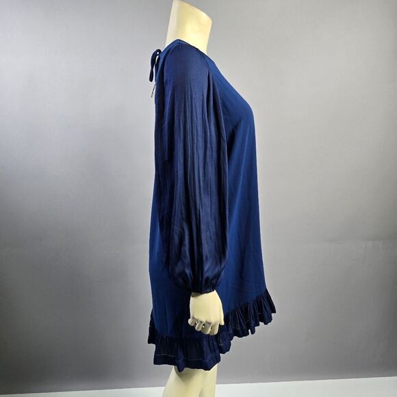 Halston Heritage Size 4 Deep Blue Dress R9 - Picture 2 of 4